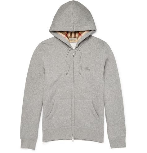 burberry grey zip up|burberry cotton zip hoodie.